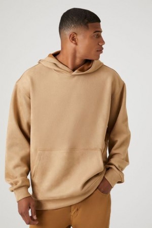 Sudaderas Forever 21 Faux Suede Drop Sleeve Hombre Marrones | mEJbbqkq5cS