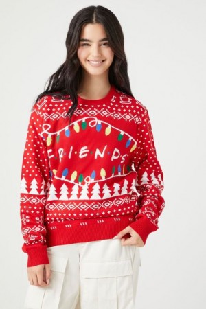 Suéteres Forever 21 Friends Fair Isle Christmas Mujer Rojas Multicolor | KmrcBk9oFPY