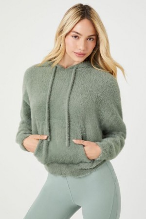 Suéteres Forever 21 Fuzzy Knit Mujer Verde | Z7z9xTCK4rV