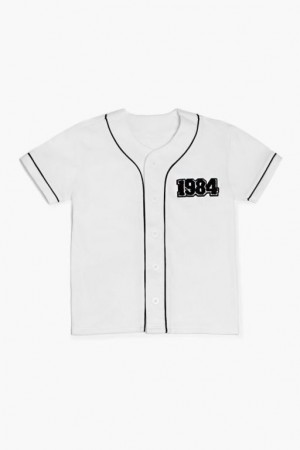 Tops Forever 21 Baseball Jersey Girls Boys Niños Blancas Multicolor | 0Jf8Bkpch10