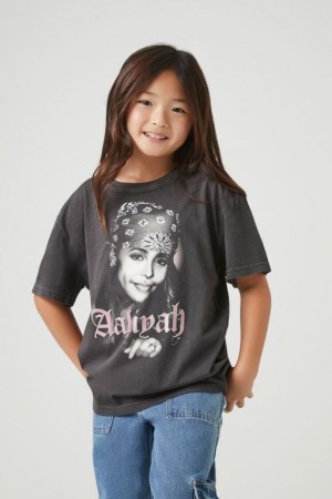 Tops Forever 21 Girls Aaliyah Estampadas Niños Gris Multicolor | E0vbdRu3Weq