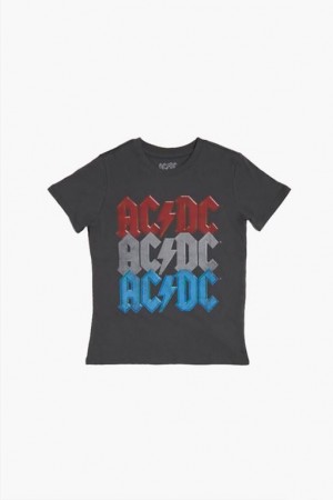 Tops Forever 21 Girls Acdc Estampadas Niños Gris Multicolor | Ez1TNKaIHWW