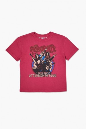 Tops Forever 21 Girls Aerosmith Estampadas Niños Rojas Multicolor | CRAiS1dCfNh