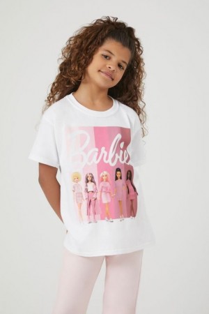 Tops Forever 21 Girls Barbie Estampadas Niños Blancas Multicolor | ZImHh7wM0BP