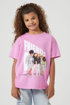 Tops Forever 21 Girls Barbie Friends Estampadas Niños Rosas Multicolor | URjg5qZhjHs