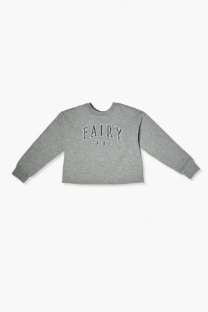 Tops Forever 21 Girls Fairy Estampadas Niños Gris Multicolor | RMWdk1v5FnQ