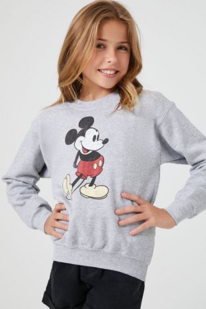 Tops Forever 21 Girls Mickey Mouse Estampadas Niños Gris Multicolor | VJ7pd1yZTt9