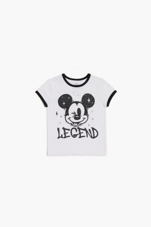 Tops Forever 21 Girls Mickey Mouse Estampadas Niños Blancas Multicolor | JGcD6v6vzgV