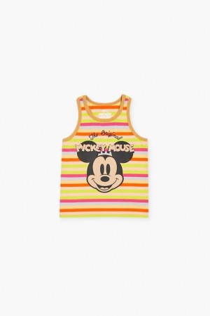 Tops Forever 21 Girls Mickey Mouse Tank Niños Marrones Multicolor | JnjvgDvXnxR