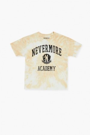 Tops Forever 21 Girls Nevermore Tie Dye Estampadas Niños Creme Multicolor | LbYUQtrAUyA