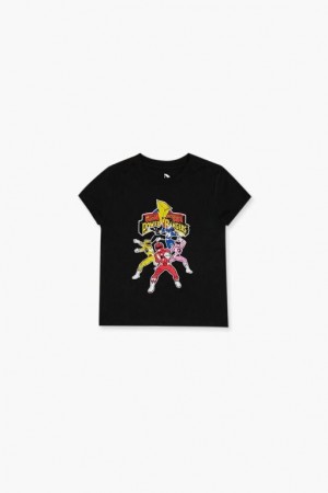 Tops Forever 21 Girls Power Rangers Estampadas Niños Negras Multicolor | JNQuS7iDMD3