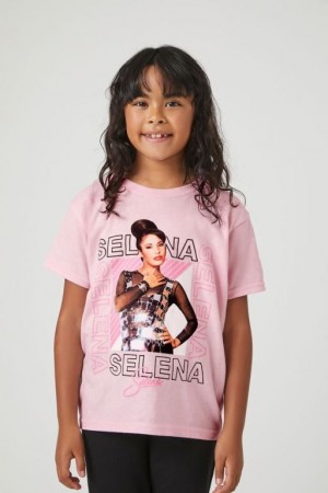 Tops Forever 21 Girls Selena Estampadas Niños Rosas Multicolor | hKQR1RNdVTP