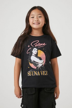 Tops Forever 21 Girls Selena Si Una Vez Niños Negras Multicolor | X8qq0g4zec3