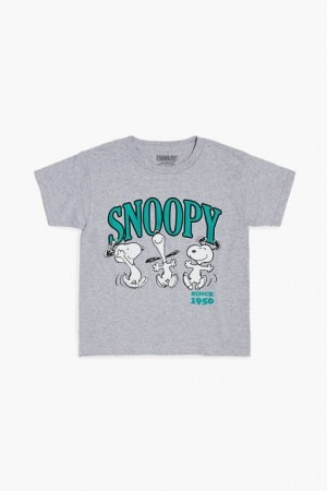 Tops Forever 21 Girls Snoopy Estampadas Niños Gris Multicolor | QnCLX6GogSA