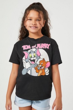 Tops Forever 21 Girls Tom Amp Jerry Niños Negras Multicolor | 4Bo2l4kIq0K