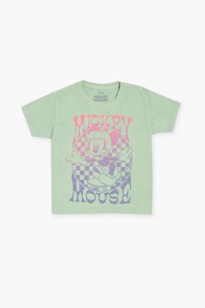 Tops Forever 21 Mickey Mouse Estampadas Girls Boys Niños Verde Multicolor | zjrf4ES0OF1