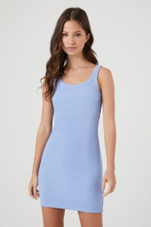 Vestido Forever 21 Acanalado Knit Mini Bodycon Mujer Azules | cFxQqAUAyjo