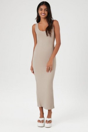 Vestido Forever 21 Acanalado Tank Bodycon Maxi Mujer Goat | A2nC8psY0eq