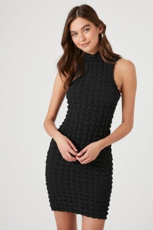 Vestido Forever 21 Acolchado Bodycon Mini Mujer Negras | 3Rk0GwxhRsx