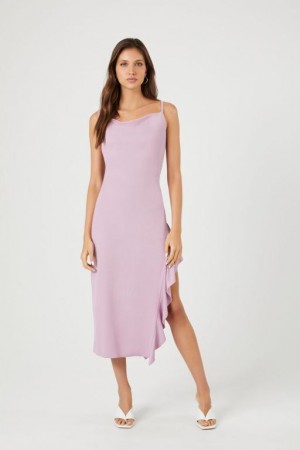 Vestido Forever 21 Asymmetrical Cowl Midi Mujer Sugarplum | OMJqcShArGO