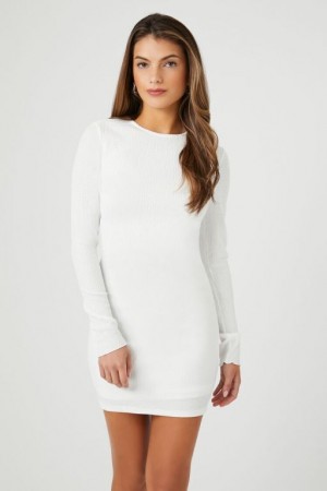 Vestido Forever 21 Bodycon Cutout Mini Mujer Blancas | 9SUXnEClrex