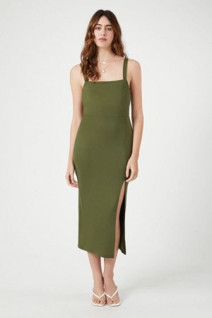 Vestido Forever 21 Bodycon Midi Mujer Verde Oliva | tIzdqq292rj