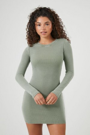 Vestido Forever 21 Bodycon Mini Mujer Verde Oliva | tAqV9ujcEdL