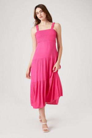 Vestido Forever 21 Caged Midi Tank Mujer Magenta | gnZ08iWMYmT