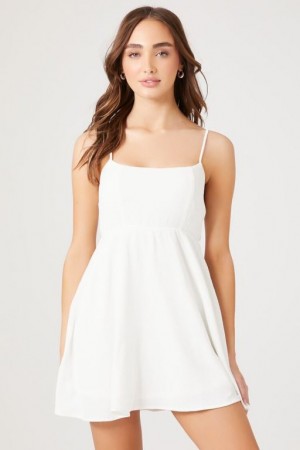 Vestido Forever 21 Cami Fit Amp Flare Mini Mujer Blancas | uUoFkpRwSWe