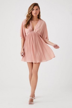 Vestido Forever 21 Chiffon Mini Babydoll Mujer Moradas | Tj6YSSTKsAN