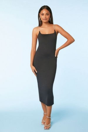 Vestido Forever 21 Contour Bodycon Cami Midi Mujer Negras | tQk96S6CkBw