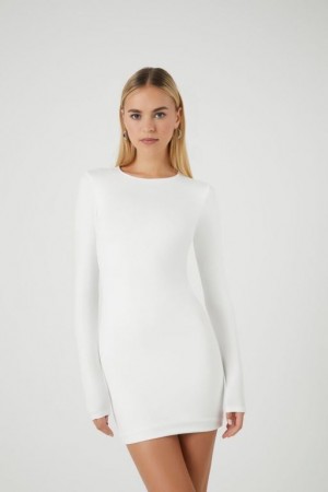 Vestido Forever 21 Contour Bodycon Mini Mujer Blancas | 6oHZKyqnNeH