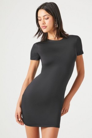 Vestido Forever 21 Contour Mini T Shirt Mujer Negras | IrpevDhLMrO