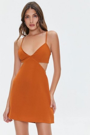 Vestido Forever 21 Cutout Mini Mujer Praline | LFh1ve6y6n0