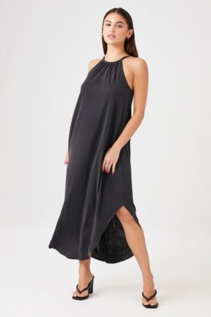 Vestido Forever 21 Dolphin Hem Maxi Mujer Negras | UhBZx1FbdCm