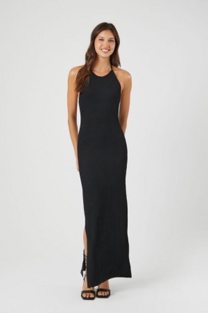 Vestido Forever 21 Halter Bodycon Maxi Mujer Negras | vX3ym4styvA