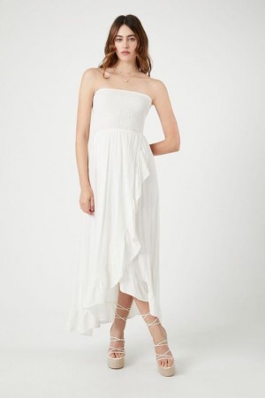 Vestido Forever 21 High Low Caged Mujer Blancas | hBqcCVfN0XX