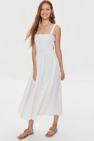 Vestido Forever 21 Kendall Kylie Caged Midi Mujer Blancas | yCOyhE26D6W