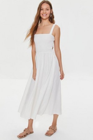 Vestido Forever 21 Kendall Kylie Caged Midi Mujer Blancas | yskiobx77d8