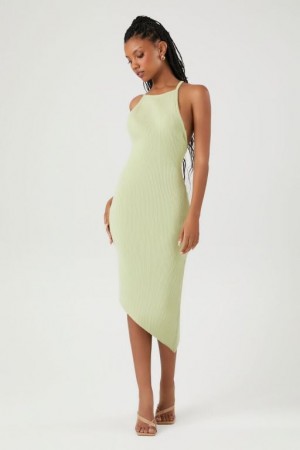 Vestido Forever 21 Knit Bodycon Halter Midi Mujer Pistachio | kozycqcy4Fo