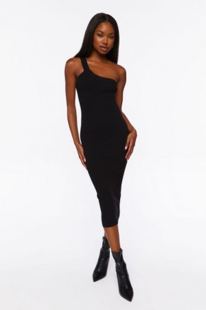 Vestido Forever 21 Knit Bodycon Midi Mujer Negras | THMmb80TK4x