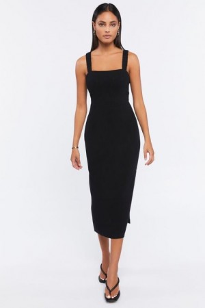 Vestido Forever 21 Leg Slit Midi Mujer Negras | mzJ8hKetiya