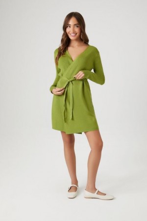 Vestido Forever 21 Mini Wrap Mujer Verde | rZlTxUEQFeI