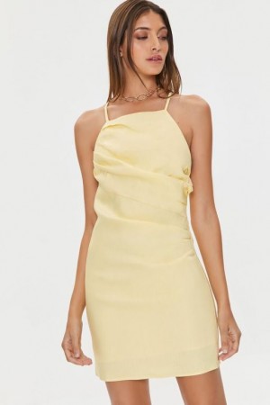 Vestido Forever 21 Ruched Cami Mini Mujer Mimosa | SSujYZci45J