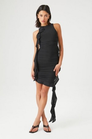 Vestido Forever 21 Ruched Sash Mini Bodycon Mujer Negras | GtMVoOIfIPy