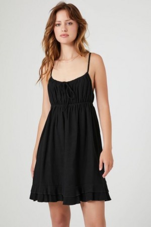 Vestido Forever 21 Ruffle Cami Mini Mujer Negras | xzME8WMOqaQ