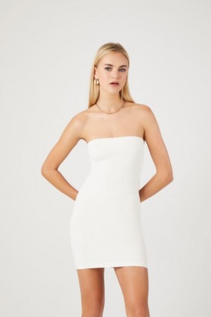 Vestido Forever 21 Seamless Bodycon Tube Mini Mujer Blancas | 7rfor2M1lQz