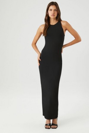 Vestido Forever 21 Sleeveless Bodycon Maxi Mujer Negras | wE9wQq40pxG