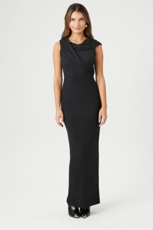 Vestido Forever 21 Surplice Bodycon Maxi Mujer Negras | cnvLsEiYndd