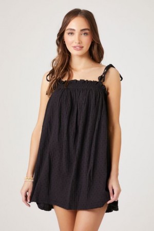 Vestido Forever 21 Tassel Shift Mini Mujer Negras | 5si0PAbqncS